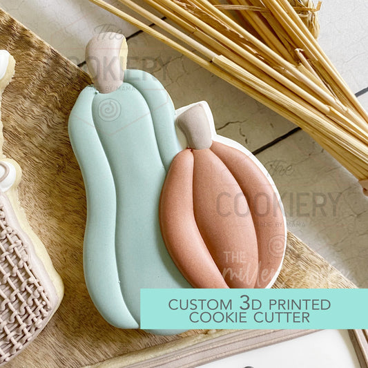 Double Pumpkin Cookie Cutter - Fall and Thanksgiving 4"
