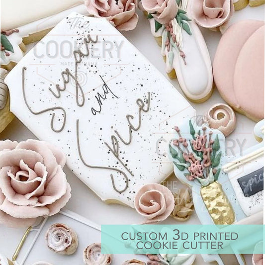 Plaque with cut out corners Cookie Cutter 4"