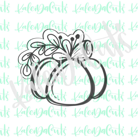 Cookie Cutter Floral Pumpkin 2 3.5"