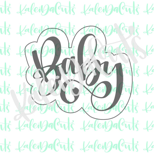 Cookie Cutter Baby Hand Lettering 3.5"