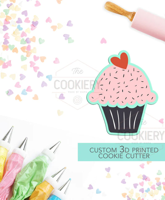 Heart Cupcake Cookie Cutter 3.5"
