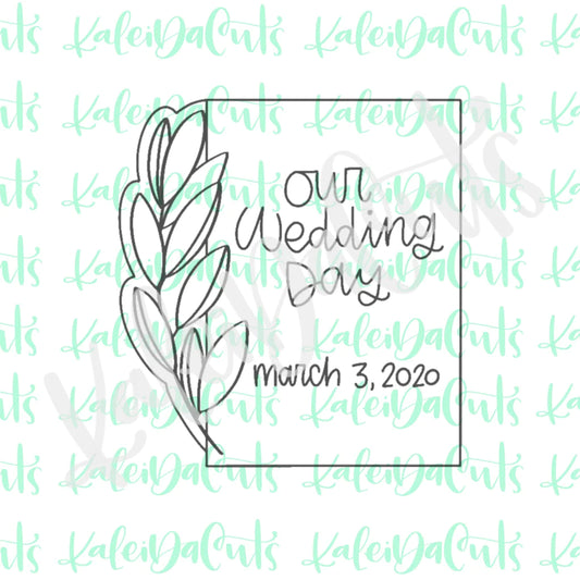 Cookie Cutter Floral Rectangle Plaque 3.5"