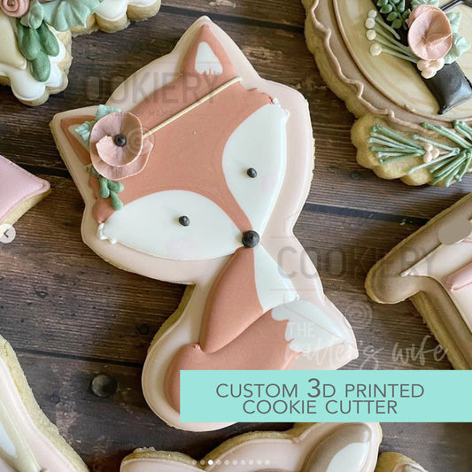 Woodland Fox Cookie Cutter - Forest Animals Cookie Cutter - 4"