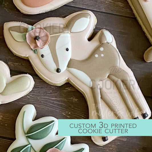 Woodland Deer Cookie Cutter - Forest Animals Cookie Cutter - 4"