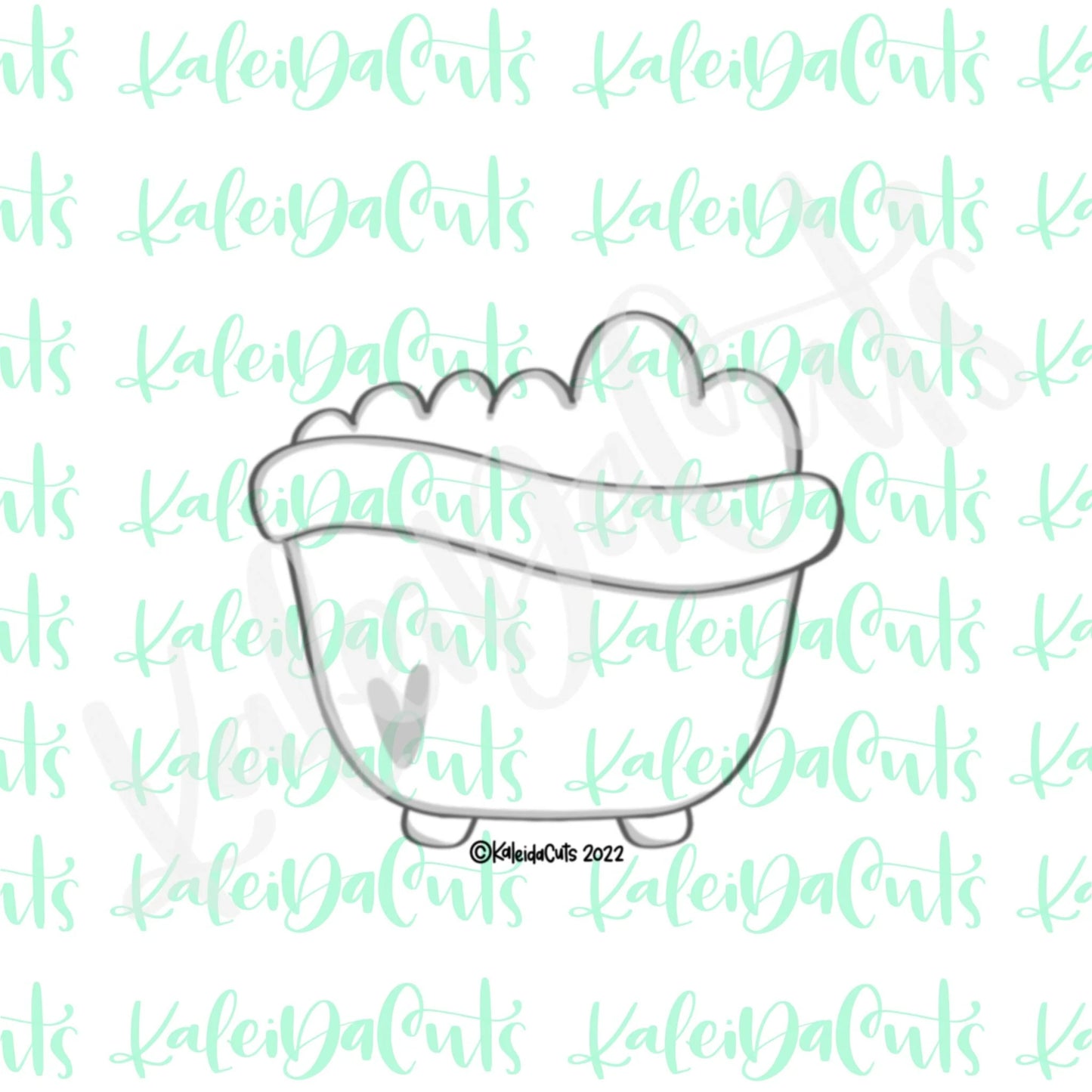 Spa Bubble Bath Cookie Cutter Mini  - 2"