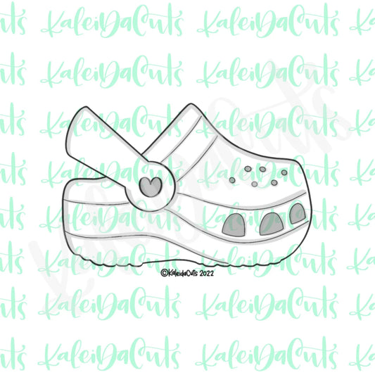 Croc Shoe Cookie Cutter - Little - 2.75