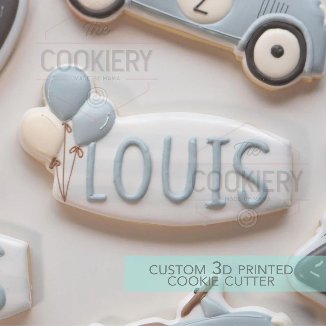 Balloon Hexagon Plaque Cookie Cutter 4.5"