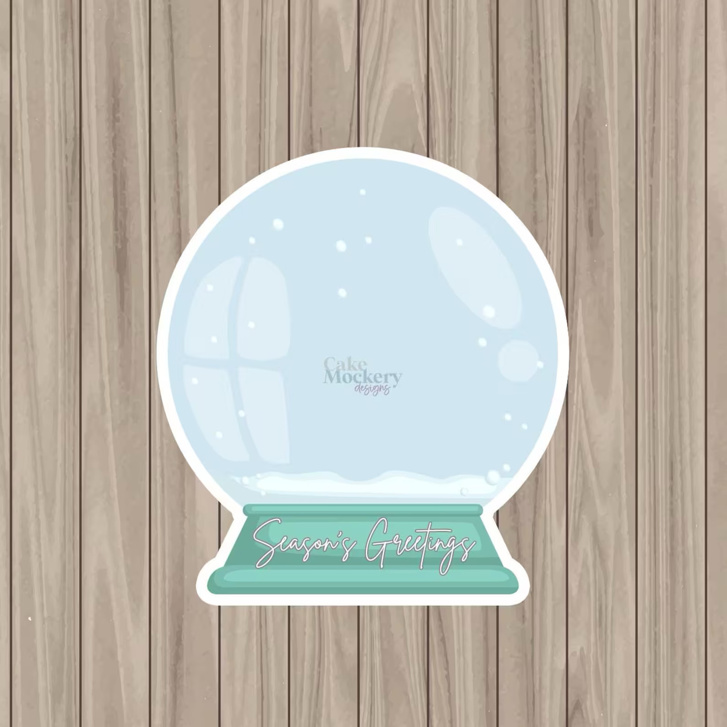 Printed and Die-Cut Cookie Card - Snowglobe - 4.75"x 5.25"