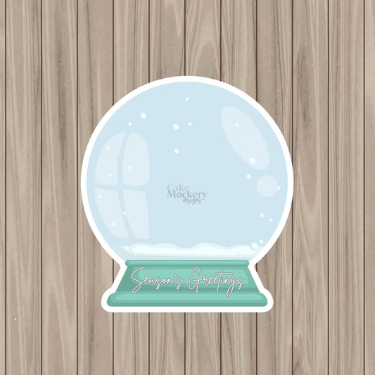 Printed and Die-Cut Cookie Card - Snowglobe - 4.75"x 5.25"