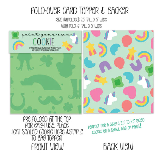 Lucky Charms PYO Cookie St Patrick's Day - Paint your Own Cookie Bag Topper & Backer - The Cookiery