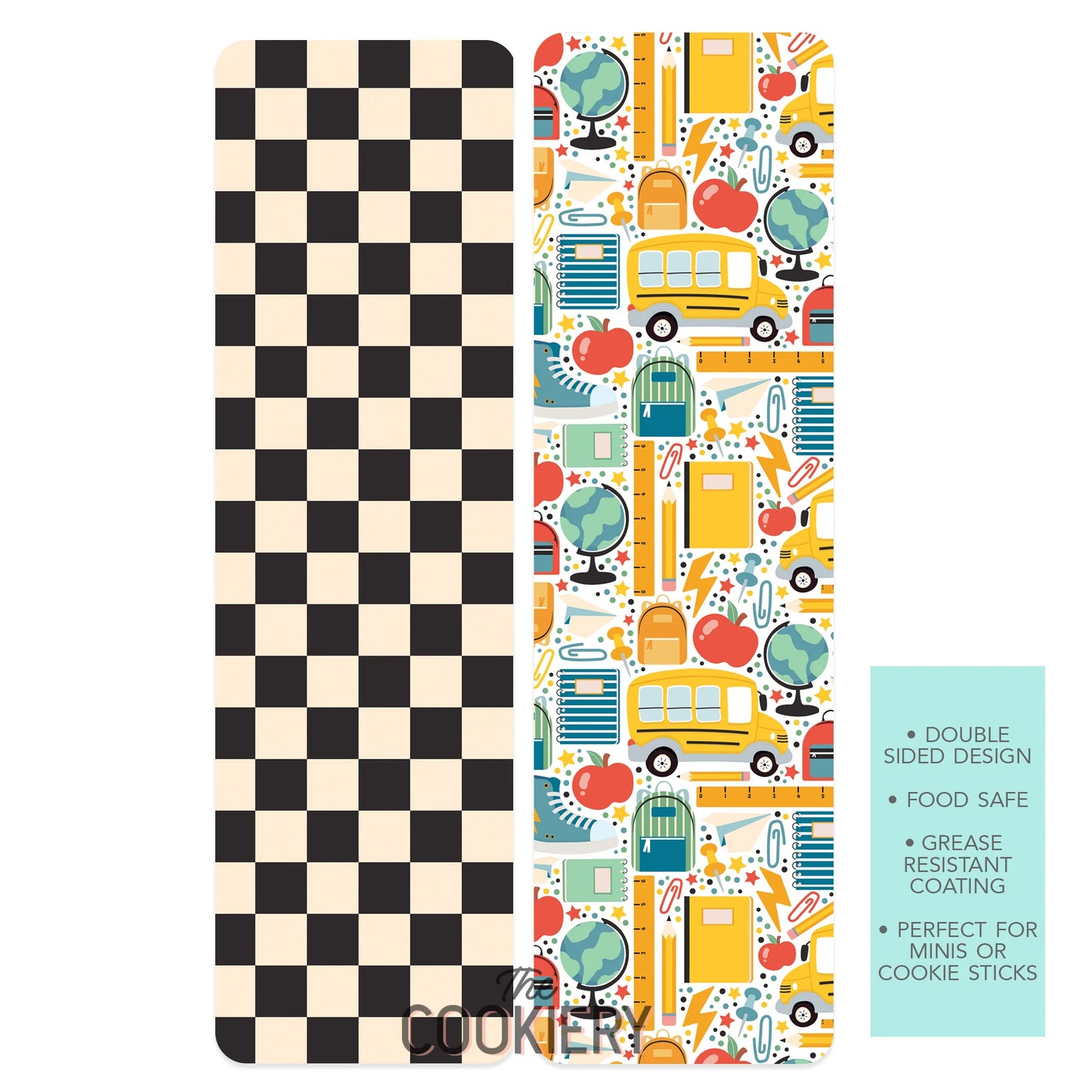 School Bus Food Safe Cookie Card Backers - The Cookiery