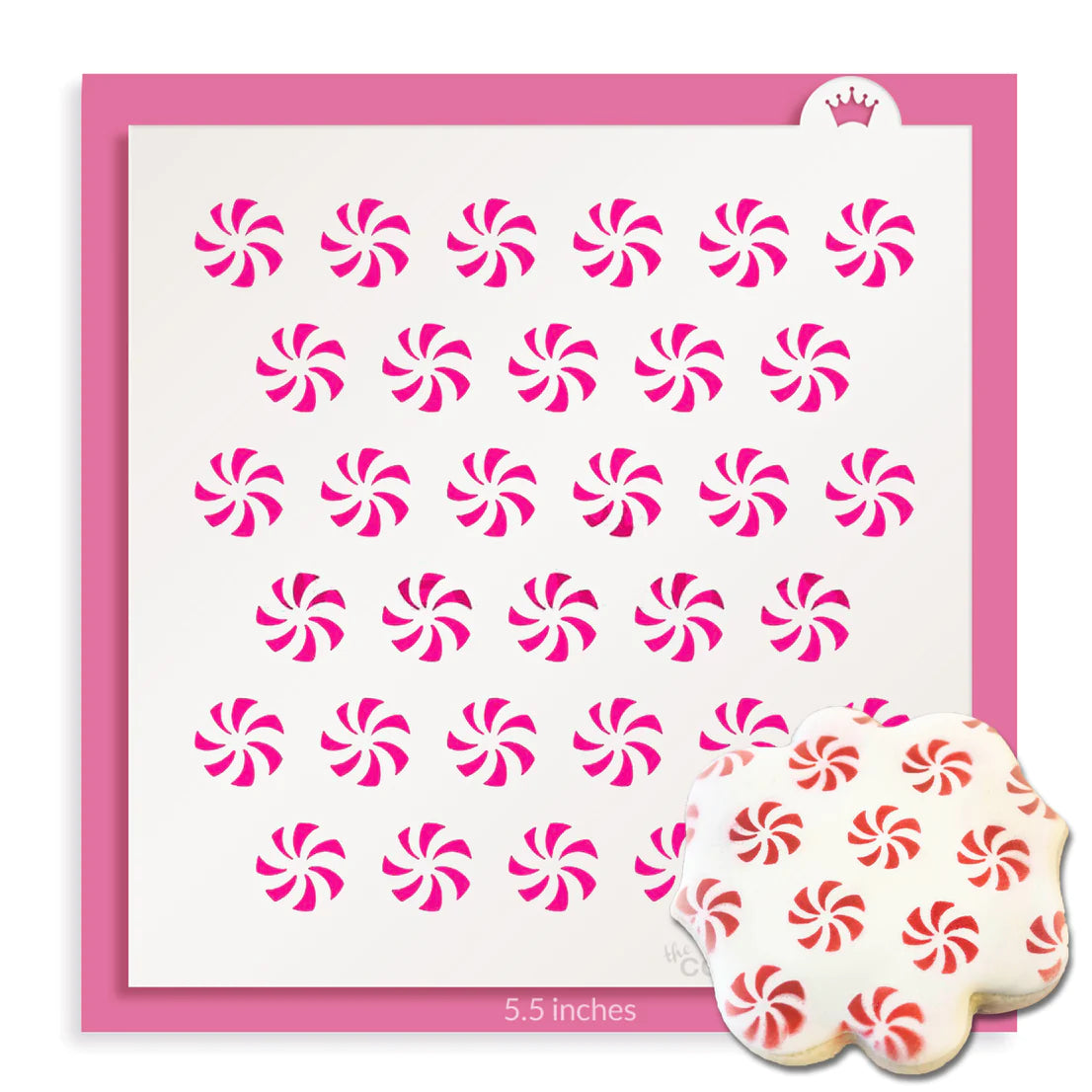 Peppermint Swirls Stencil