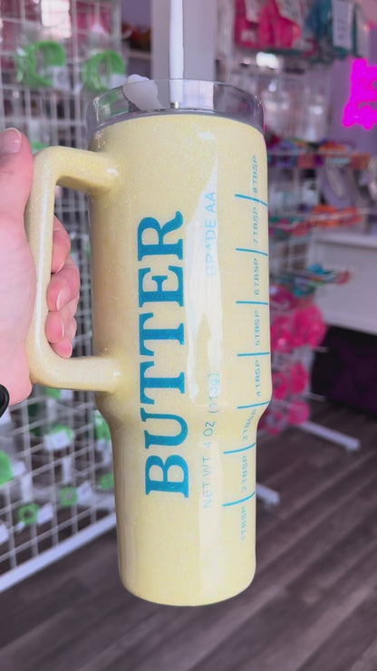 Pre-Order Glitter Butter 40oz Custom Insulated Cup