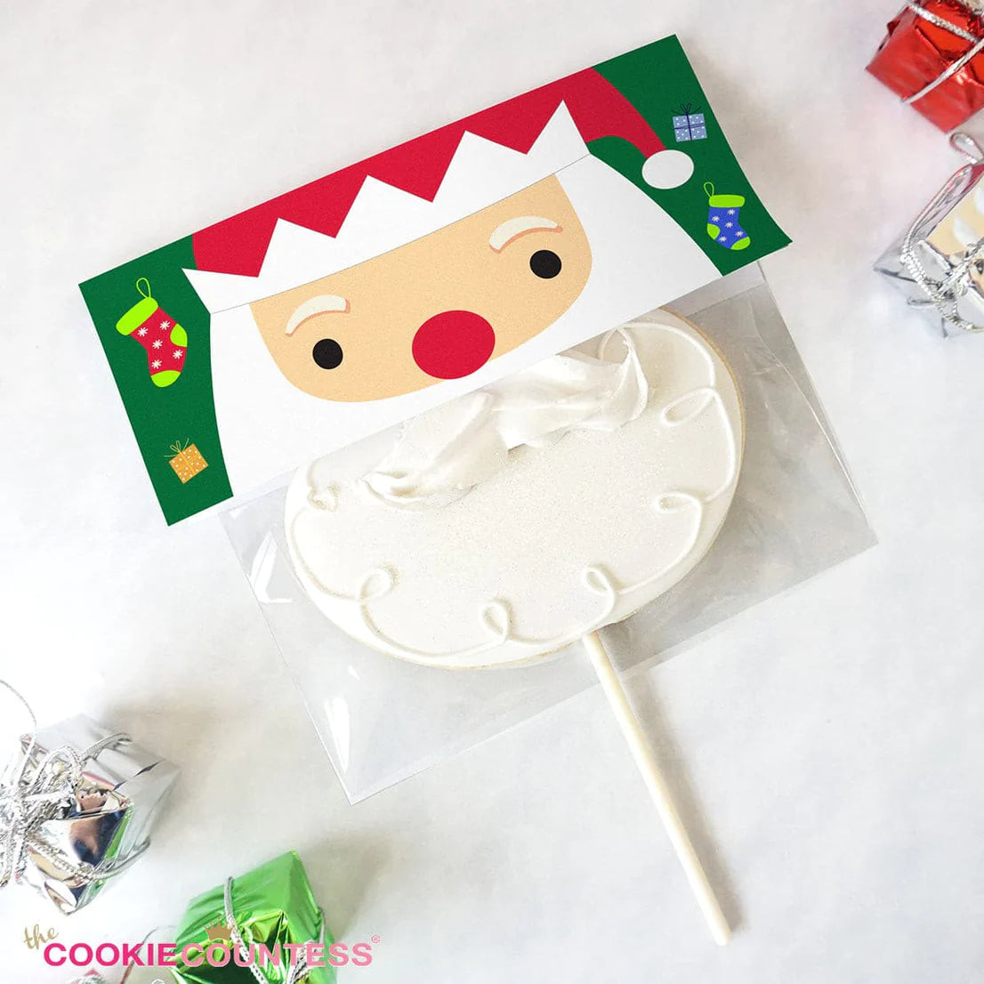 Santa Funny Face Bag Topper