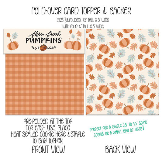 Pumpkin Patch Fall Bag Topper & Backer - The Cookiery