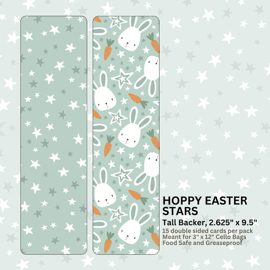 HOPPY EASTER STARS - 2.625" x 9.5" TALL BACKERS