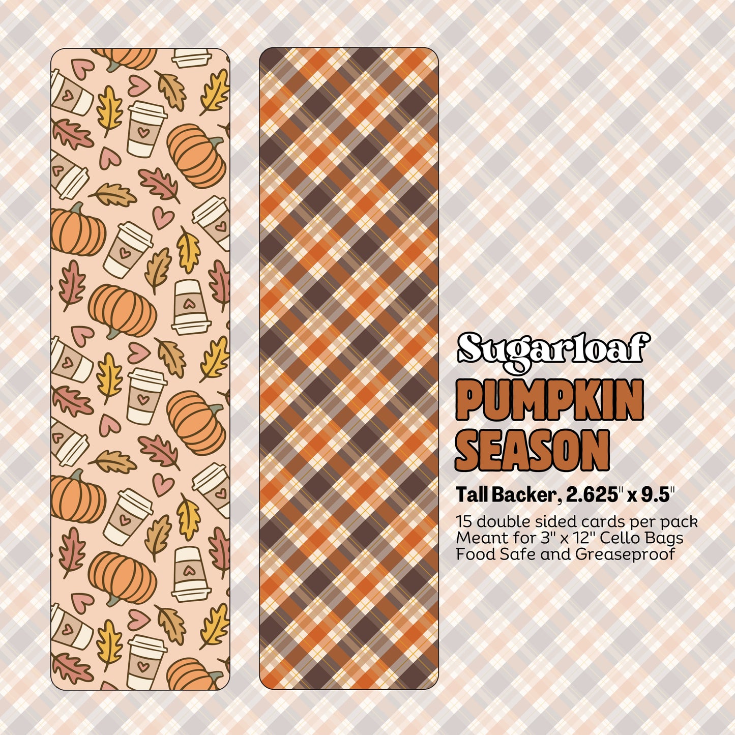 Pumpkin Season - 9.5" x 2.625" Tall Backers