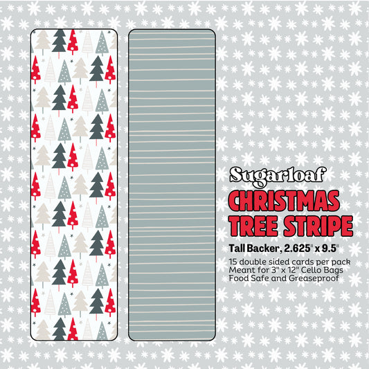 Christmas Tree Stripe - 9.5" x 2.625" Tall Backers