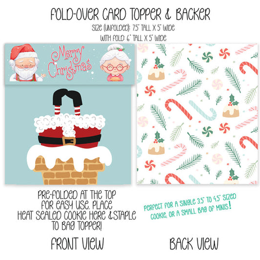 SANTA CLAUS AND MRS CLAUS TOPPER & BACKER