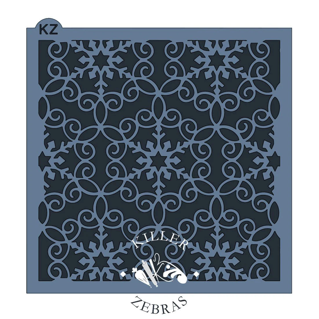 Stencil Snowflake Lace