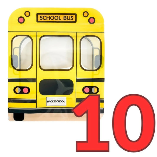 School Bus Cookie Bag 10 pack