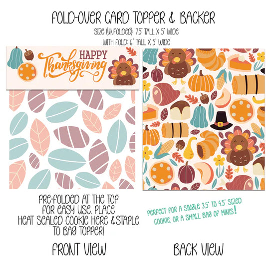 Turkey Dinner Thanksgiving - Folded Topper
