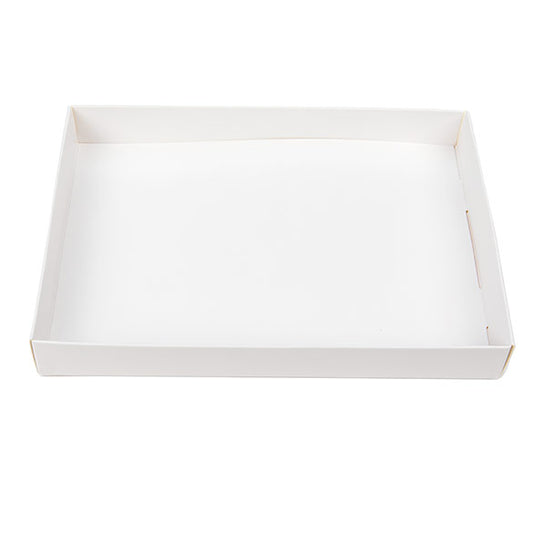 White Paper Box 5 3/8" x 1" x 7 1/2" with Crystal Clear Box Slip Cover