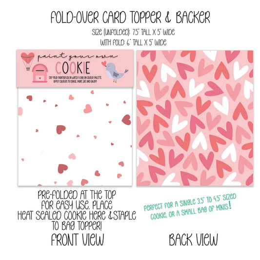 Happy Valentine's Day Paint Your Own Cookie - PYO Bag Topper & Backer - The Cookiery